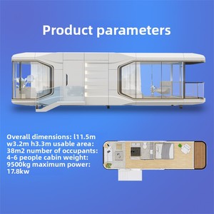 <span class=keywords><strong>Casa</strong></span> Modular Prefabricada Modelo E7, Tipo Cápsula Espacial, para Alojamiento en Zonas Turísticas, con Vista al Huerto <span class=keywords><strong>de</strong></span> Manzanas y Cielo Estrellado - Product Image 4