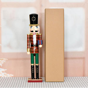 Wholesale Christmas Gift Plaid 60cm Wooden <strong>Nutcracker</strong> Statues for Indoor Decoration - Product Image 1