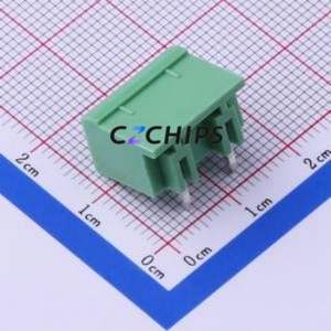 KF2EDGRC-7.62-2P Plug-in Terminal Block Bent Lead Through Hole,P=7.62mm Board-to-Board / Socket - Closed 1x2P 7.62mm Green - Product Image 2
