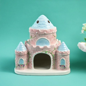 Casetta in Ceramica per Criceti, Castello per Criceti Dorati Siriani e Conigli, Nascondiglio Fisso, Ornamento Colorato, Cuccia per Animali Domestici, Stile Cartone Animato, per Interni - Product Image 3