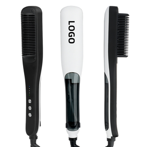 Cepillo de cuidado del cabello de belleza multifunción personalizado profesional vapor suave 2 en 1 peine alisador de cabello y cepillo para cabello natural - Product Image 1