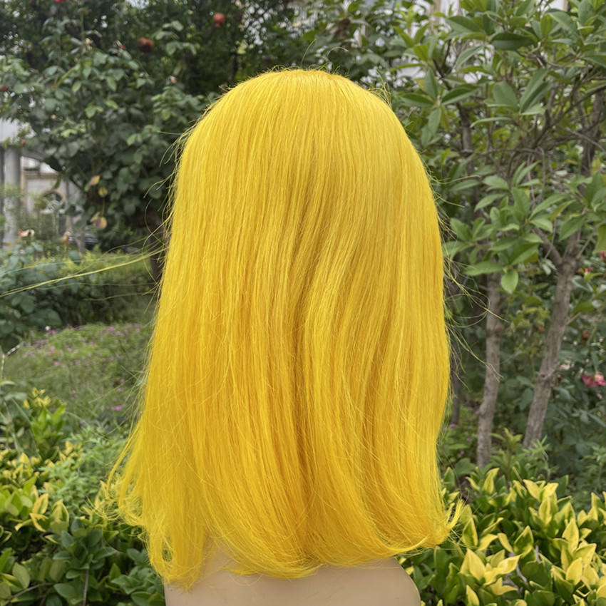 13x4 Transparent Dentelle Jaune