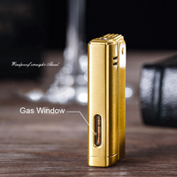 Briquet torche à flamme unique amélioré, logo personnalisé, briquet à cigare gonflable, flamme jet, briquet gonflable