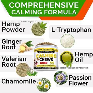 OEM Fábrica Fonte Calma Comprimidos Mastigáveis para Animais de Estimação Dog Food Saúde Suplemento Cross-Border Hot para Ansiedade Alívio Peixe - Product Image 3