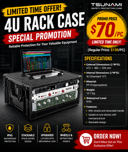 Estuche de <span class=keywords><strong>DJ</strong></span> moldeado con amortiguación de impactos 2U 4U 6U 8U 12U 14U, estuche de rack para amplificador audiovisual, estuche de transporte para vuelos - Product Image 2