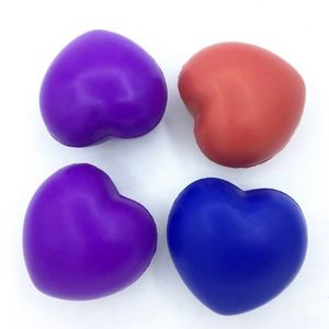 PU Foam Anti Stress Ball Customized <b>Logo</b> Heart Shape Stress Toys - Product Image 2