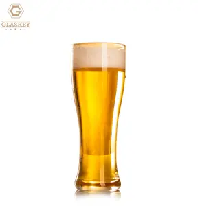 कस्टम लोगो बियर गिलास रस कांच के कप बड़ी क्षमता 500 ml काले बियर गिलास