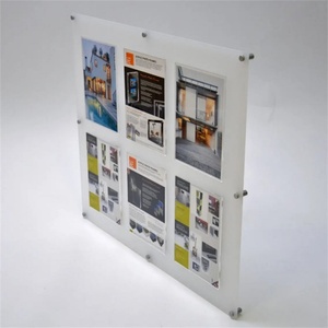 Panneau d'affichage mural en acrylique hautement transparent, taille personnalisée, logo couleur personnalisé, marque YGL, modèle YGL-823 - Product Image 5