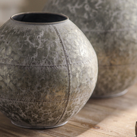 Vase à fleurs rustique en fer fait main style ferme pour la décoration intérieure, vente en gros, vase de table rétro provenant des usines chinoises
