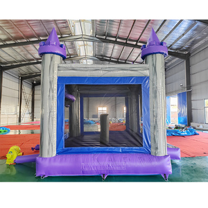 วัสดุพีวีซีสีรุ้งสำหรับงานพาณิชย์ บ้านลมเด้งดึ๋งขนาด 13 ฟุต สีม่วงลายหินอ่อน สำหรับเด็ก - Product Image 6