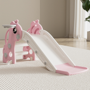 Nouveau design <span class=keywords><strong>de</strong></span> toboggan en plastique d'intérieur facile à ranger pour enfants Jouet <span class=keywords><strong>de</strong></span> cerf autoportant sûr avec panier <span class=keywords><strong>de</strong></span> basket - Product Image 1