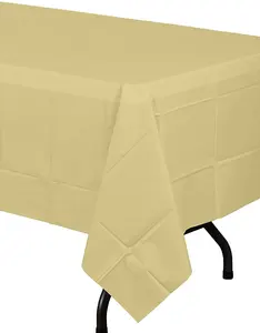 Multipurpose Reusable Or Disposable Plastic Tablecloth Solid Color Table Cover Great For Entertaining