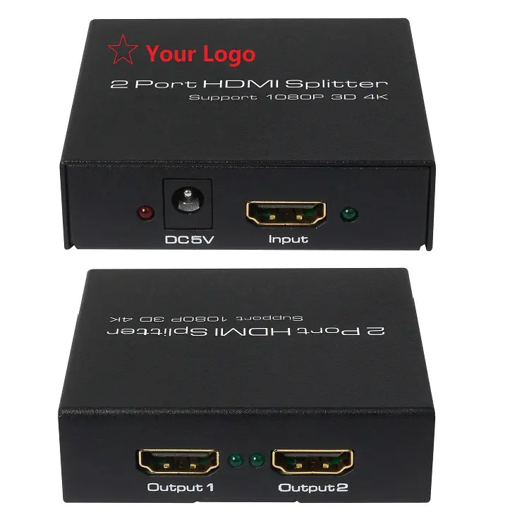 OEM Full HD 1080P UHD 2.0 HDCP 2.2 4K 60Hz 4 Ports 8 Ports 1 In 8 Out 1x2 1x4 1x8 Splitter HDMI 1 In 2 Out Video 4K HDMI Splitter