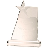 Plaque de prix en cristal en forme d'étoile gravé, personnalisé, nouveau design,
