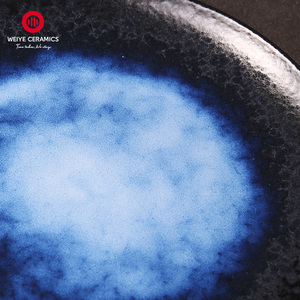 <span class=keywords><strong>Plato</strong></span> Redondo de Porcelana Esmaltada Azul Horizonte WEIYE UNIVERSE para Restaurante, Platos de Cena de Cerámica, <span class=keywords><strong>Plato</strong></span> de Porcelana Negra - Product Image 4