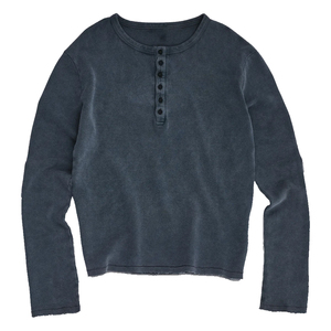 เสื้อเชิ้ตเฮนลีย์ผ้าฝ้ายพรีเมียม 100% สำหรับผู้ชาย แขนยาว ทรงเข้ารูป เนื้อผ้าวาฟเฟิล เสื้อยืดเฮนลีย์แบบหนา เสื้อเชิ้ตเฮนลีย์ชาย - Product Image 1