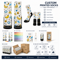 Chaussettes personnalisées imprimées pour adultes, motif automne, service d'échantillonnage de maquette, paire de chaussettes souples pour marque de mode, événement d'équipe, production en gros