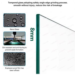 <span class=keywords><strong>Porte</strong></span> <span class=keywords><strong>de</strong></span> <span class=keywords><strong>douche</strong></span> <span class=keywords><strong>coulissante</strong></span> moderne en aluminium <span class=keywords><strong>sur</strong></span> <span class=keywords><strong>mesure</strong></span>, verre trempé 8 mm, pour salle <span class=keywords><strong>de</strong></span> bain d'hôtel, séparation humide/sec, cabine <span class=keywords><strong>de</strong></span> <span class=keywords><strong>douche</strong></span> - Product Image 4