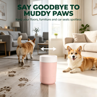 Fabricant OEM ODM, vente en gros, logo personnalisé, gobelet nettoyant pour pattes de chien avec poils TPR souples à 360°, lave-pattes portable pour animaux de compagnie