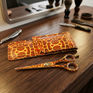 Ciseaux et pochette de Salon, pochette avec la même impression - Product Image 1