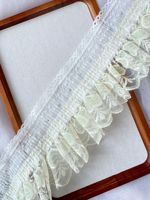 Accessoires haut de gamme pour femmes : garniture en dentelle maillée personnalisée, volants plissés, dentelle en tulle perlée pour ourlets et poignets de robes de soirée