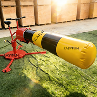 EASYFUN Factory Wipeout Bike gonflable avec obstacles, jeu de carnaval, équipement de divertissement extérieur rotatif de grande taille, personnalisable