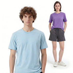 Camiseta de Hombre de Cuello Redondo, 200G, Nueva, Deportiva y Casual, de Verano, Color Sólido, Manga Corta, Versión Regular, 100% Algodón - Product Image 3