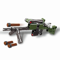 Juego de 8 Piezas de Juguetes Educativos, Arma de Fuego de Asalto M4A1, Pistola de Francotirador Automática, Modelo de Armas, Kit de Bloques de Construcción