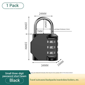 Bán Buôn Giá Du Lịch Keyless Trường Phòng Tập Thể Dục Hành Lý Với Bền 4 Chữ Số Kết Hợp Ổ Khóa Kẽm Hợp Kim Mật Khẩu Ổ Khóa - Product Image 6