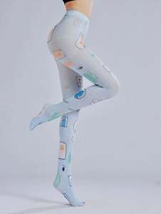 Collants imprimés avec motif de chat en deuxième dimension personnalisés, mignons, doux, base Lori, dessin animé, amusants, à la mode - Product Image 3