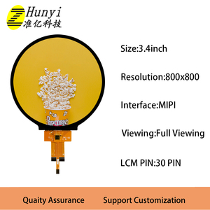 Nhà Máy Giá Thông tư 3.4 inch 800*800 vòng TFT <span class=keywords><strong>LCD</strong></span> hiển thị mipi giao diện xem đầy đủ góc với <span class=keywords><strong>Touch</strong></span> Panel cho bảng điều khiển POS - Product Image 5