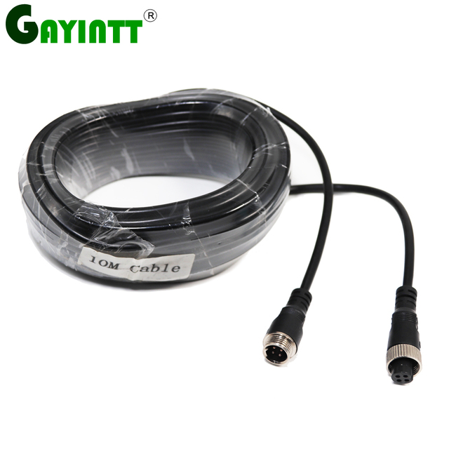 GAYINTT 4 Pin Aviation Extension Video Cable 6M 10M 15M 20M for Truck Bus Monitor Camera Connection