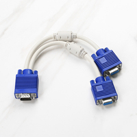 Câble séparateur 3 + 6vga de haute qualité 1 mâle à 2 femelles vga 1 en 2 sorties pour 2 moniteurs doubles