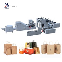 Máquina para Hacer Bolsas de Papel SOS de Fondo Cuadrado con Asa de Cuerda, Alimentación por Rodillo, Servocontrolada de Alta Velocidad 350TJ, para Envasado de Regalos y Compras al por Menor
