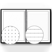 Ensemble de cahiers effaçables à spirale A5 B5 à couverture rigide en papier pierre intelligente réutilisable personnalisé