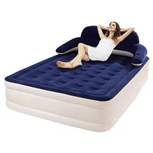 Colchón de aire autoinflable, cama doble, cama de aire con bomba incorporada, colchón de cama de aire inflable