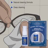 Spray nettoyant pour lentilles naturel, écologique, anti-buée, sans alcool, 15 ml, avec chiffon en microfibre pour lunettes et appareil photo