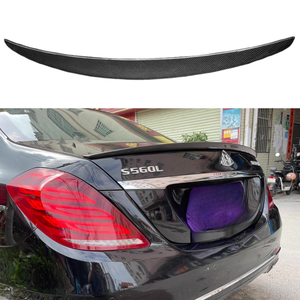 Aileron arrière pour <span class=keywords><strong>Mercedes</strong></span> Benz Classe S W222 <span class=keywords><strong>S63</strong></span> S65 2014-2021, style W222 <span class=keywords><strong>S63</strong></span> <span class=keywords><strong>AMG</strong></span>, véritable fibre de carbone - Product Image 2