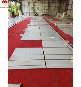 การออกแบบที่ทันสมัย30*60เซนติเมตรสีขาวนิลกระเบื้องหินอ่อนโปร่งแสงน้ําแข็งแตกขัดเสร็จสิ้นตัดขนาดแผ่นใหญ่วิลล่าผนัง - Product Image 3