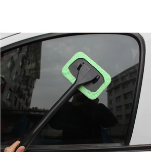 車窓クリーナーブラシキット、ウィンドシールドクリーニング洗浄ツール、内部インテリアオートガラスワイパー、ロングハンドル付き、車用アクセサリー - Product Image 3