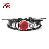 Nuoxin Vente en gros Personnalisé 2026 Football Maroc Drapeau T-shirts Chapeaux Bracelets Écharpes Peintures faciales Lunettes Produits de supporters de football