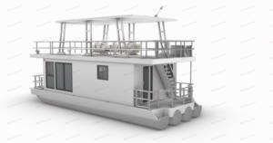 38-футовый большой алюминиевый Понтонный плавучий дом для 20 человек коммерческое использование для водного курорта и проживания для осмотра достопримечательностей и круизов по реке - Product Image 4