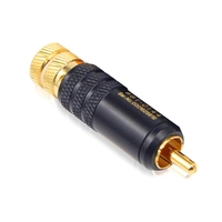 Conector de altavoces RCA chapado en oro, adaptador macho de cobre WBT-0144 RCA, tornillos de enchufe, bloqueo de soldadura, Cable de Audio y vídeo