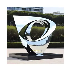 new product Custom Size Handcraft Garden SS 304 Statue Outdoor Hot Style Abstract Stainless Steel Sculpture