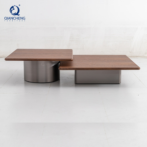 <span class=keywords><strong>Mesa</strong></span> de Centro Flotante de Lujo Italiana, Moderna, Cuadrada, con Chapa de Madera de Nogal y Base de Metal, <span class=keywords><strong>para</strong></span> <span class=keywords><strong>Sala</strong></span> de Estar - Product Image 5
