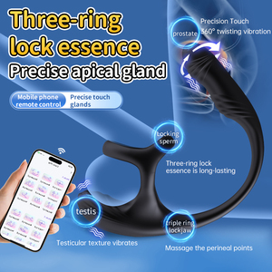 Vibrateur anal portable <span class=keywords><strong>en</strong></span> silicone souple Gelance à 10 fréquences, télécommande, rechargeable par USB, 100 % étanche, pour femmes et hommes - Product Image 2