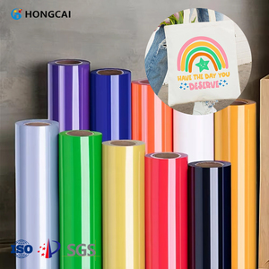 Rollo <span class=keywords><strong>de</strong></span> Vinilo <span class=keywords><strong>de</strong></span> Transferencia <span class=keywords><strong>de</strong></span> Calor <span class=keywords><strong>de</strong></span> PU <span class=keywords><strong>Flexible</strong></span> <span class=keywords><strong>de</strong></span> Alta Calidad Hongcai 30X90CM 12in*3FT para Ropa, Camisetas y Textiles, Fácil <span class=keywords><strong>de</strong></span> Cortar y Descartar - Product Image 1