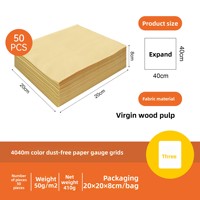 Serviettes de table jetables en papier Airlaid de haute qualité, colorées, sans poussière, 1 pli, 40*40CM, pliées en 1/4, couleur beige, pour hôtels et restaurants