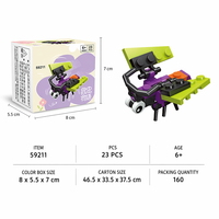 Ensemble de blocs de construction d'insectes, jouet de construction STEM, briques éducatives à monter soi-même, kit de modèles d'animaux, cadeau pour enfants de 6 ans et plus