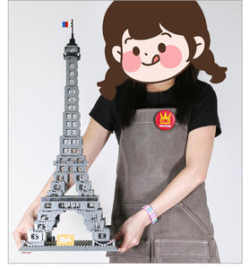Eiffel Tower Paris France assemblaggio di blocchi di costruzione eco-friendly ABS/PC 1:800 modello di collezione regalo di giocattoli in scala architettonica - Product Image 6